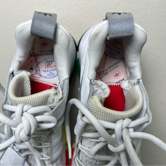 Adidas Oyster Holdings x Twinstrike ADV White Rainbow Sneakers Size Men's 10 - Picture 8 of 10